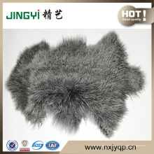 Großhandelslanges Haar-natürliche Form-lockige mongolische Lamm-Haut